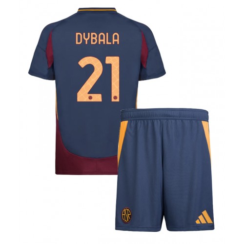 Fotbalové Dres AS Roma Paulo Dybala #21 Dětské Alternativní 2024-25 Krátký Rukáv (+ trenýrky)